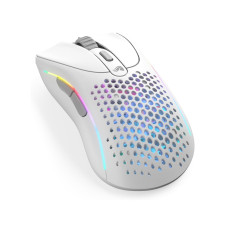 Glorious Gaming - Model D 2 Wireless Ergonomic Mouse, Superlight 66g, up to 210 hr Battery Life, 26K Optical Sensor, 6 Programmable Buttons, 80 Million Clicks, FPS, MMO, MOBA, Battle Royale (White)